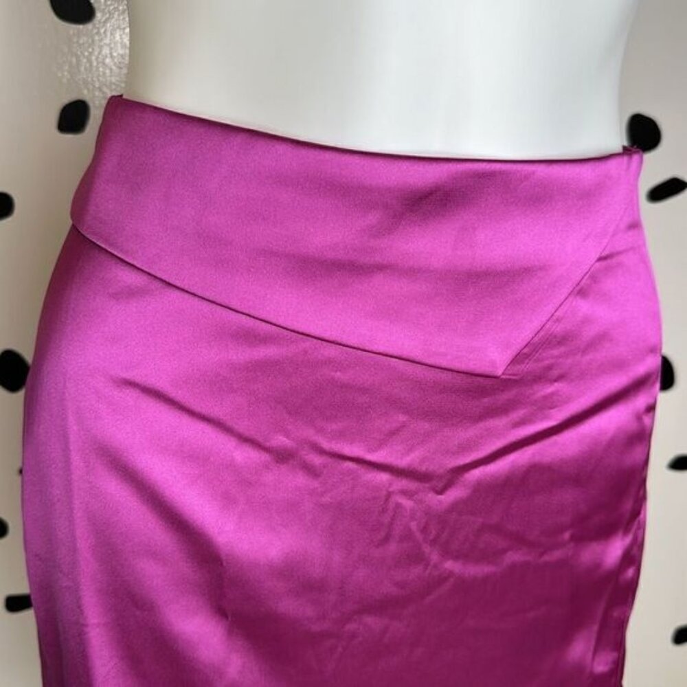 Magenta Fringed Mini Skirt